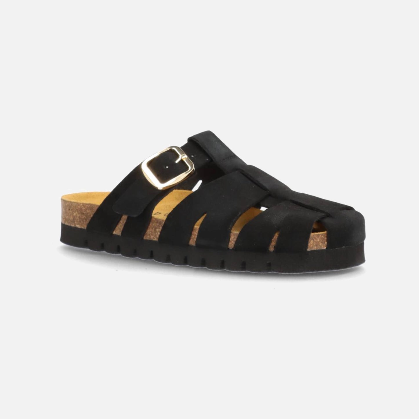 Punch S Slip-ins fra Phenumb - Black Suede - Skråt forfra