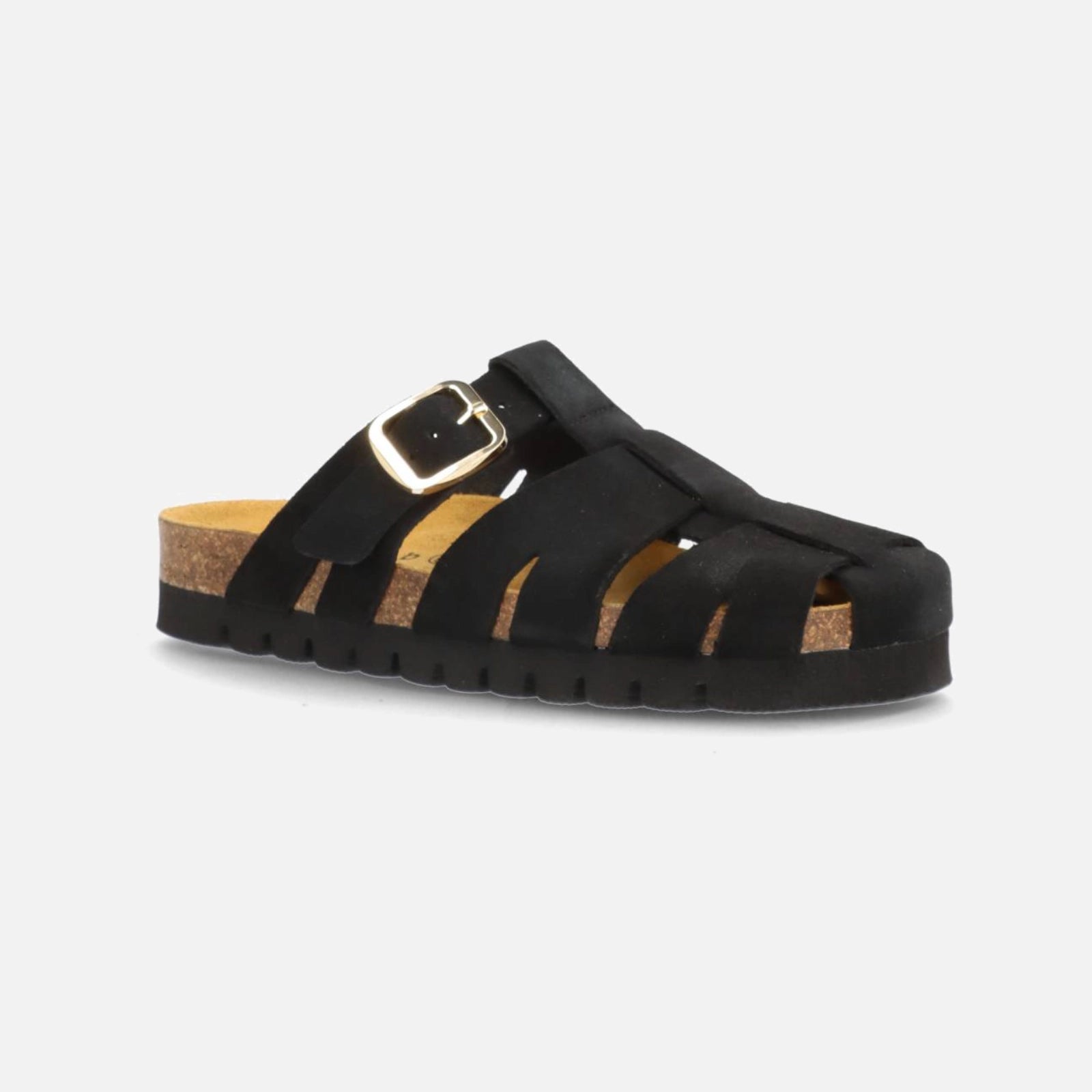 Punch S Slip-ins fra Phenumb - Black Suede - Skråt forfra
