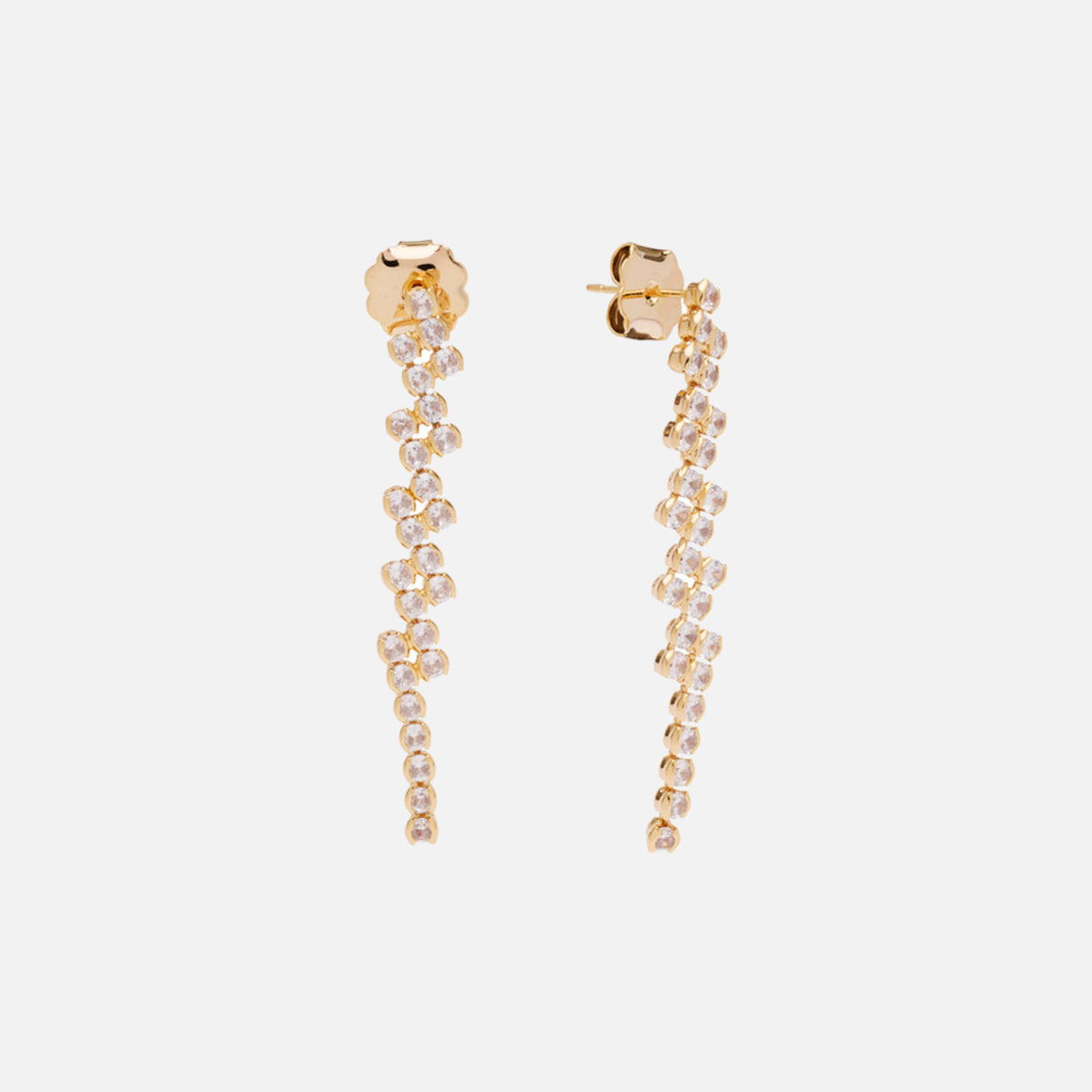 Claire Crystal Short Studs fra Pico - Forgyldt