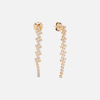 Claire Crystal Short Studs fra Pico - Forgyldt