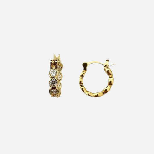 Elva Petite Crystal Hoops fra Pico