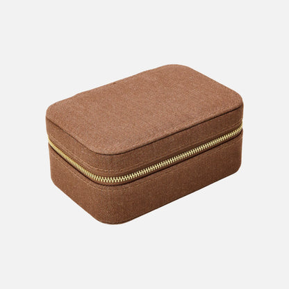 Pico Large Jewelry Box - Cognac Denim