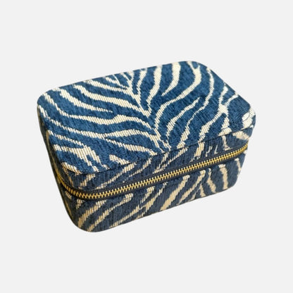 Pico Large Trinket Box - Blue Zebra
