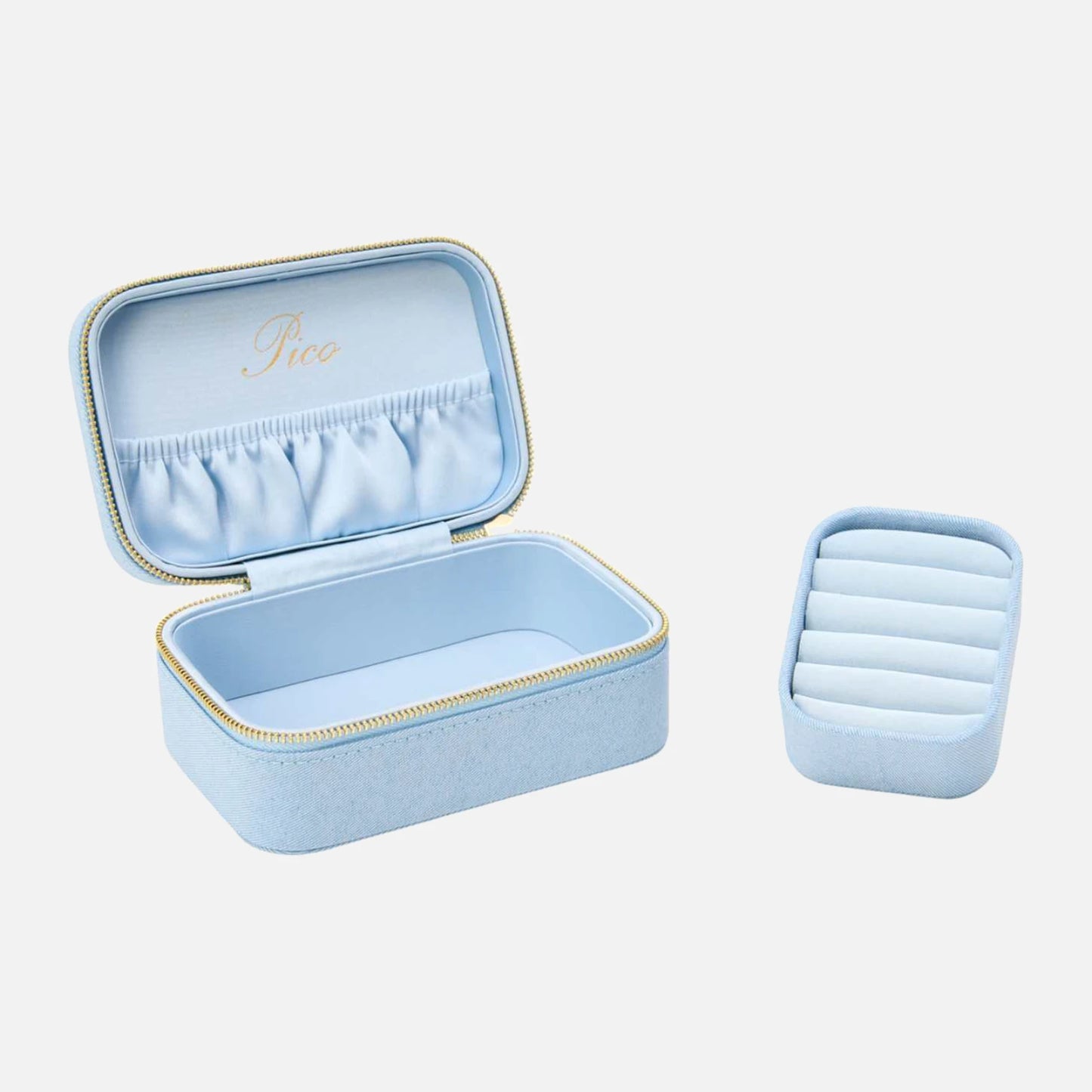 Pico Large Trinket Box - Light Blue - Åbent