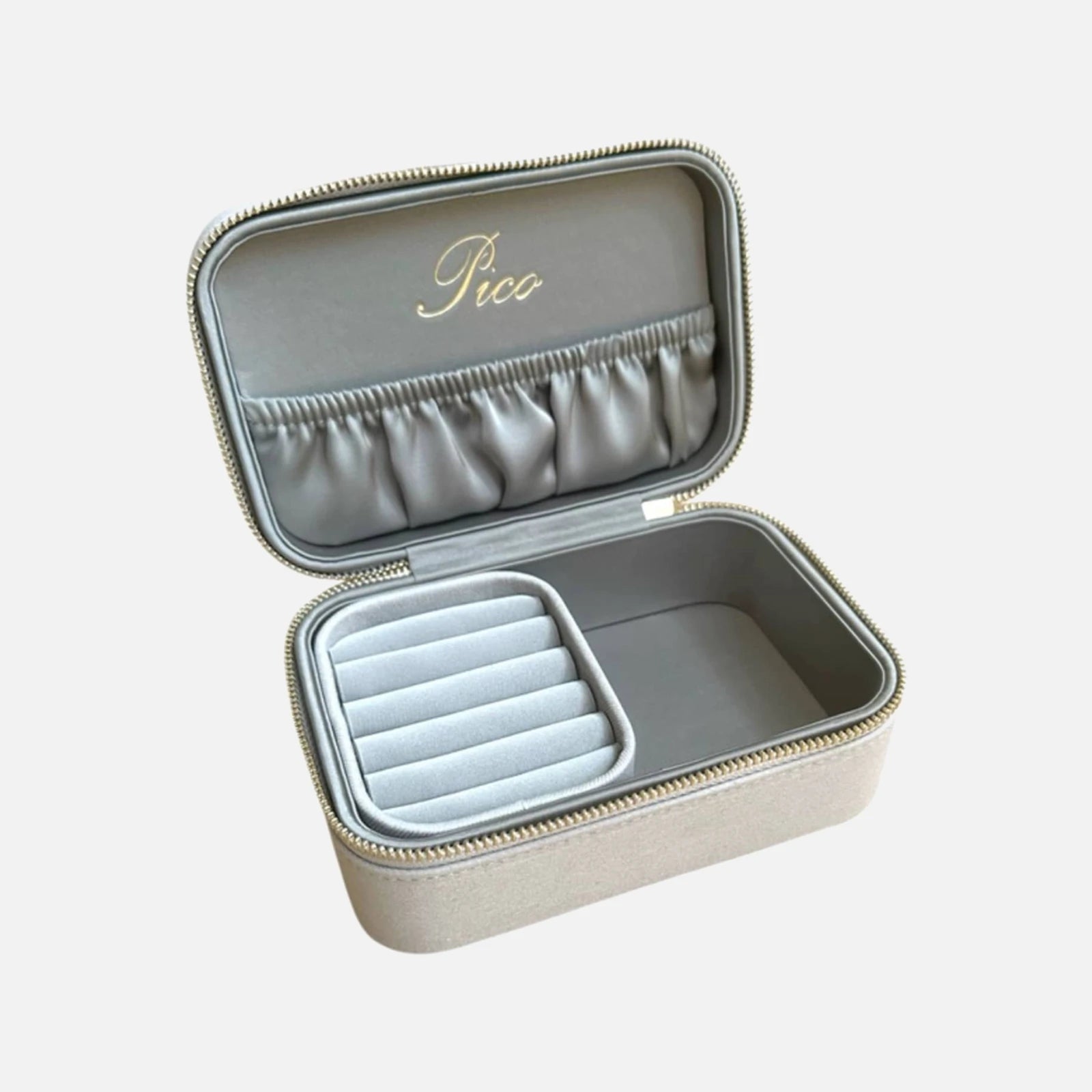 Pico Large Trinket Box - Oyster. - Åbent