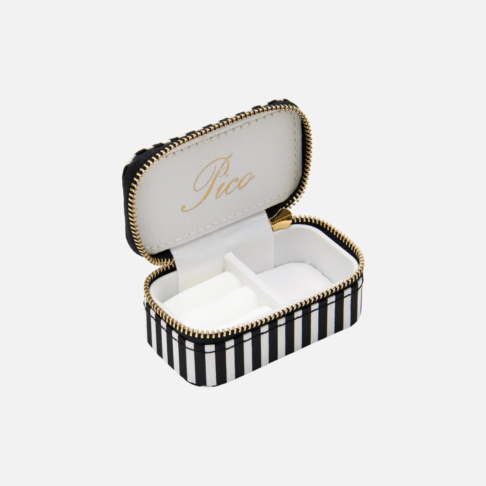 Small Jewelry Box fra Pico - Black Stripe - Åbent