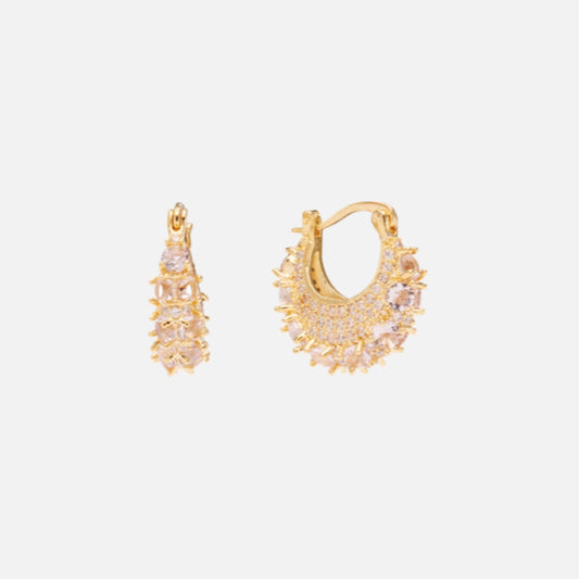Zahara Crystal Hoops fra Pico - Champagne