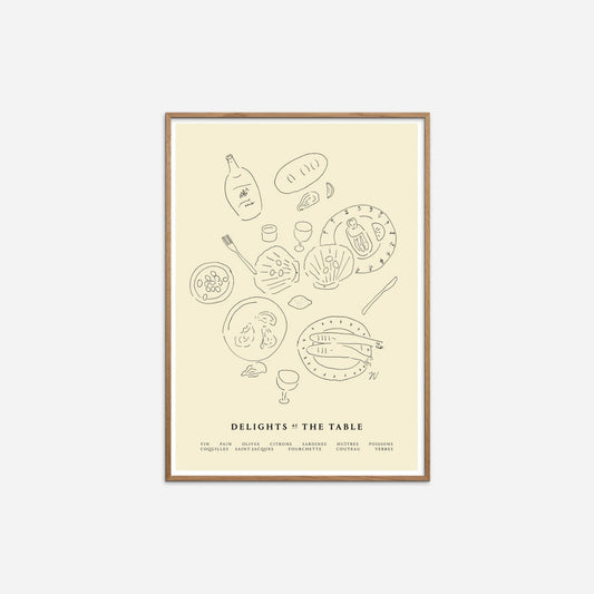 Delights at the Table plakat - Isabelle Vandeplassche - Paster & Frame