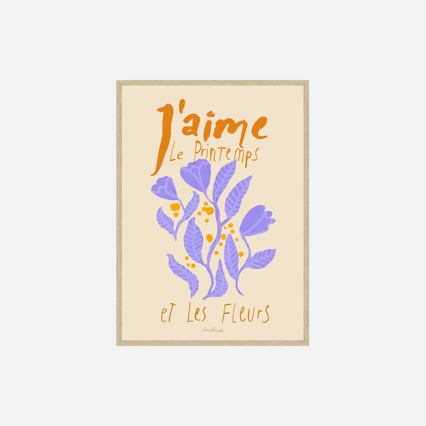 Fleurs Violettes plakat af Sissan Richardt fra Poster & Frame