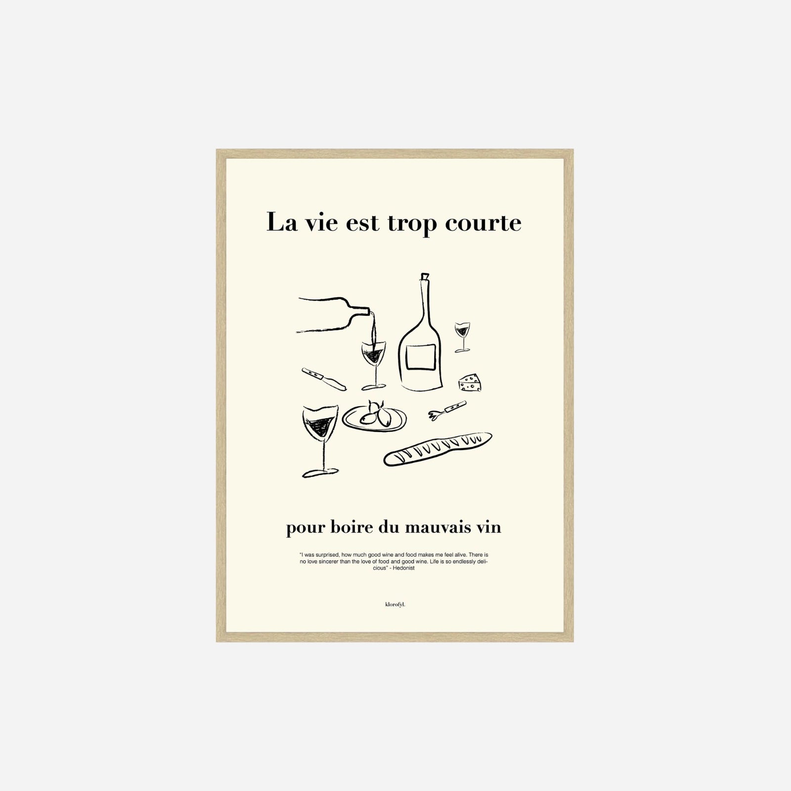 Food & Wine plakat af Klorofyl fra Poster & Frame