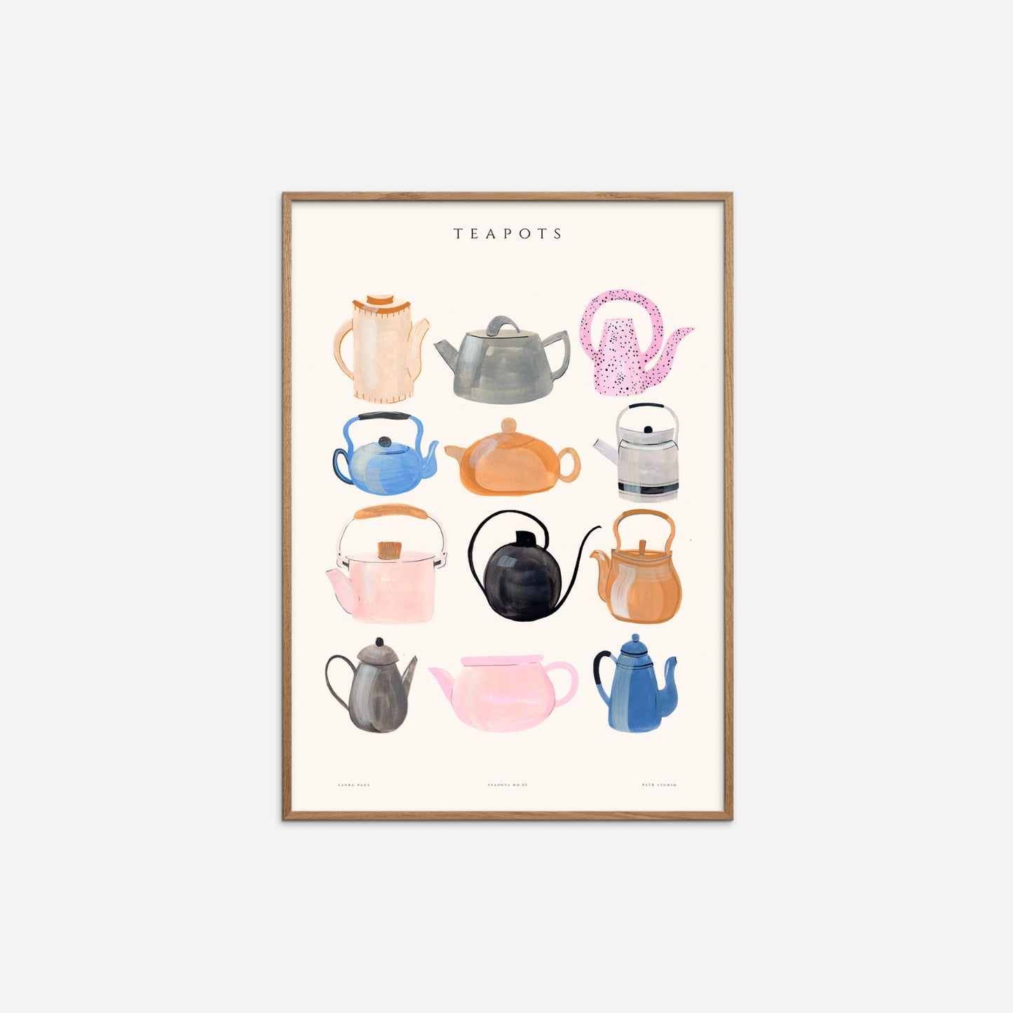Teapots Plakat af PSTR Studio
