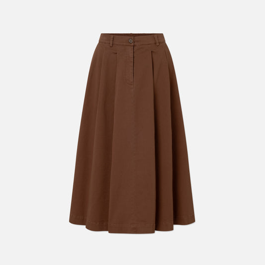 Pen Twill Skirt - Rue De Tokyo - Capuccino