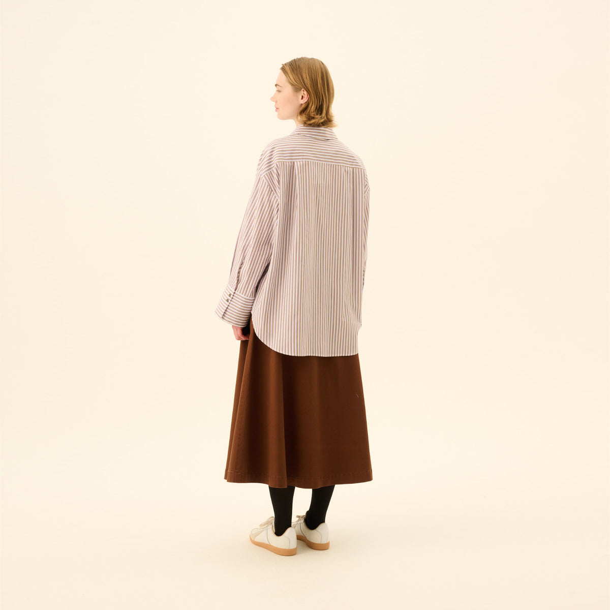 Pen Twill Skirt - Rue De Tokyo - Capuccino - Model set bagfra