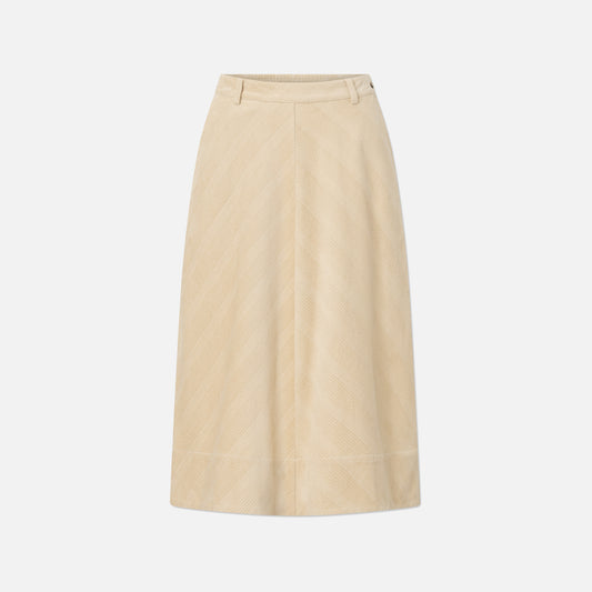 Prym Structured Corduroy Skirt - Rue De Tokyo - Eggshell