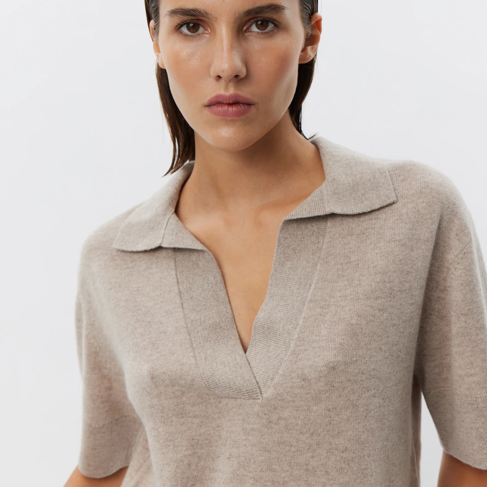 AmalySW Blouse fra Sofie Schnoor - Brown Melange - Detalje