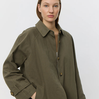 EniseSW Coat fra Sofie Schnoor - Army Green - Detaljefoto