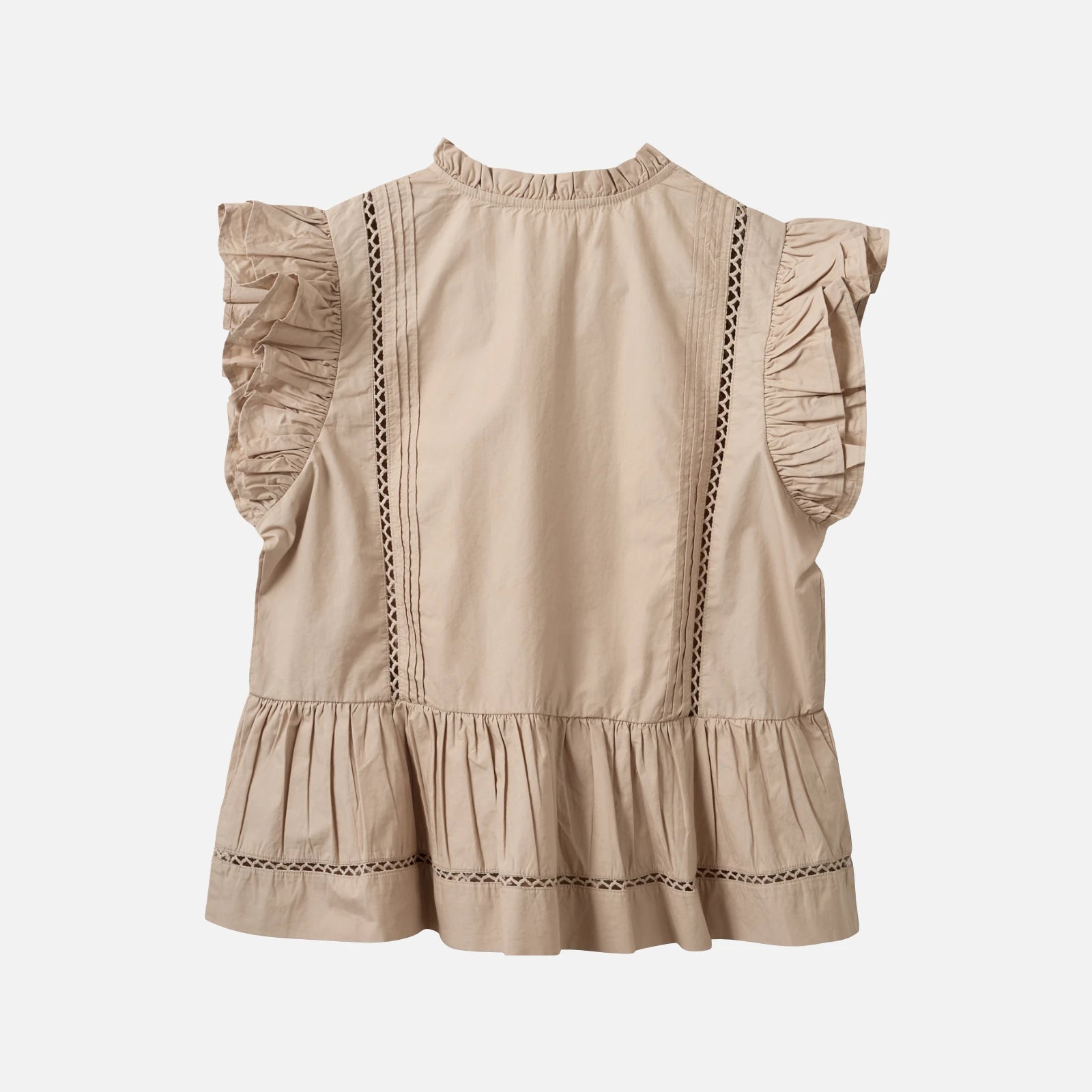 JulienSW Frill Cotton Top fra Sofie Schnoor - feather Gray - Ryg