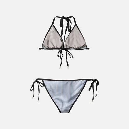 SikkySW Triangle Bikini fra Sofie Schnoor - Light Blue Striped - Ryg