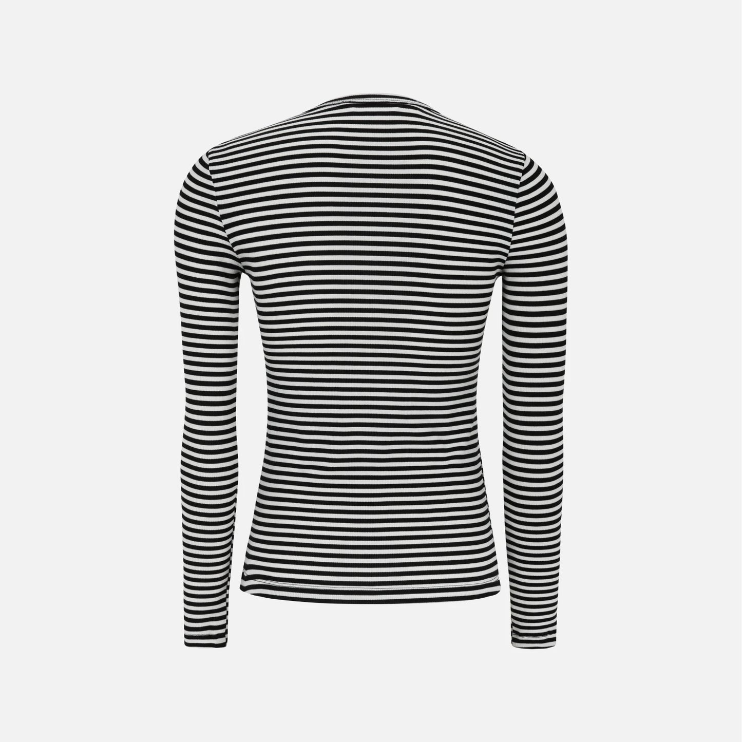 SRFenja Stripe O-Neck Top fra Soft Rebels i sort/hvid (ryg)