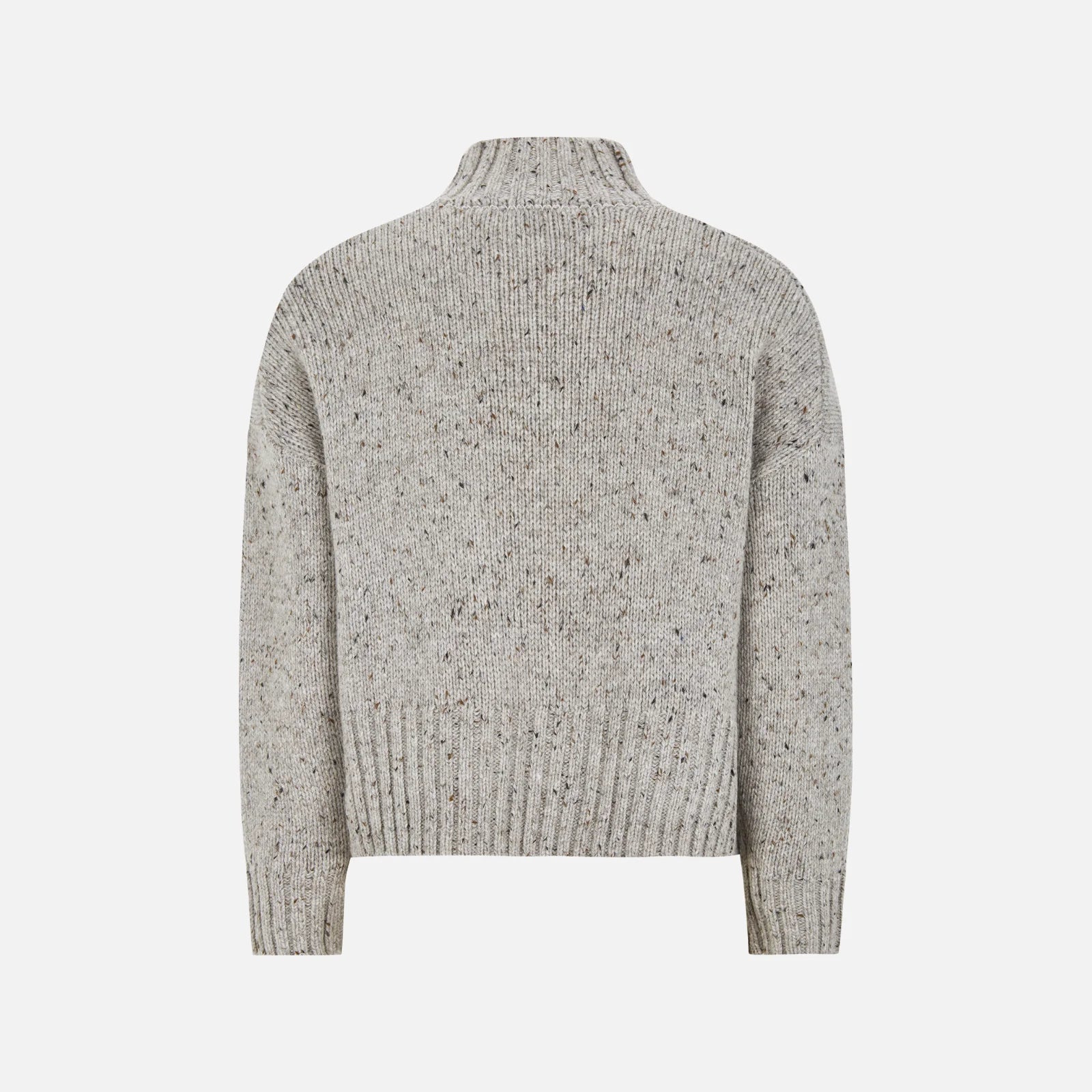 SRNemo high neck Knit fra Soft Rebels - Medium Grey Melange - Ryg