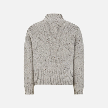 SRNemo high neck Knit fra Soft Rebels - Medium Grey Melange - Ryg