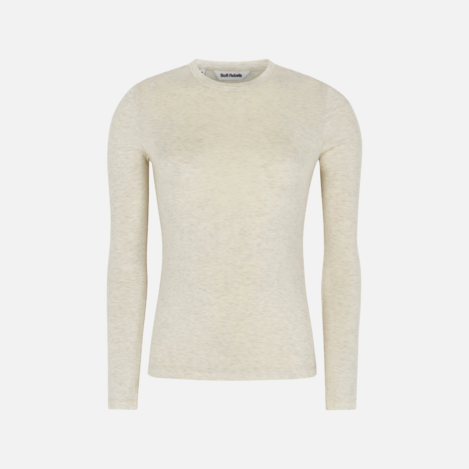 SRRoman O-Neck Top fra Soft Rebels - Arctic Wolf Melange
