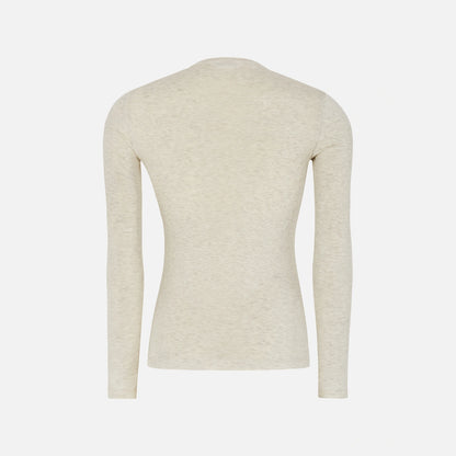 SRRoman O-Neck Top fra Soft Rebels - Arctic Wolf Melange - Ryg