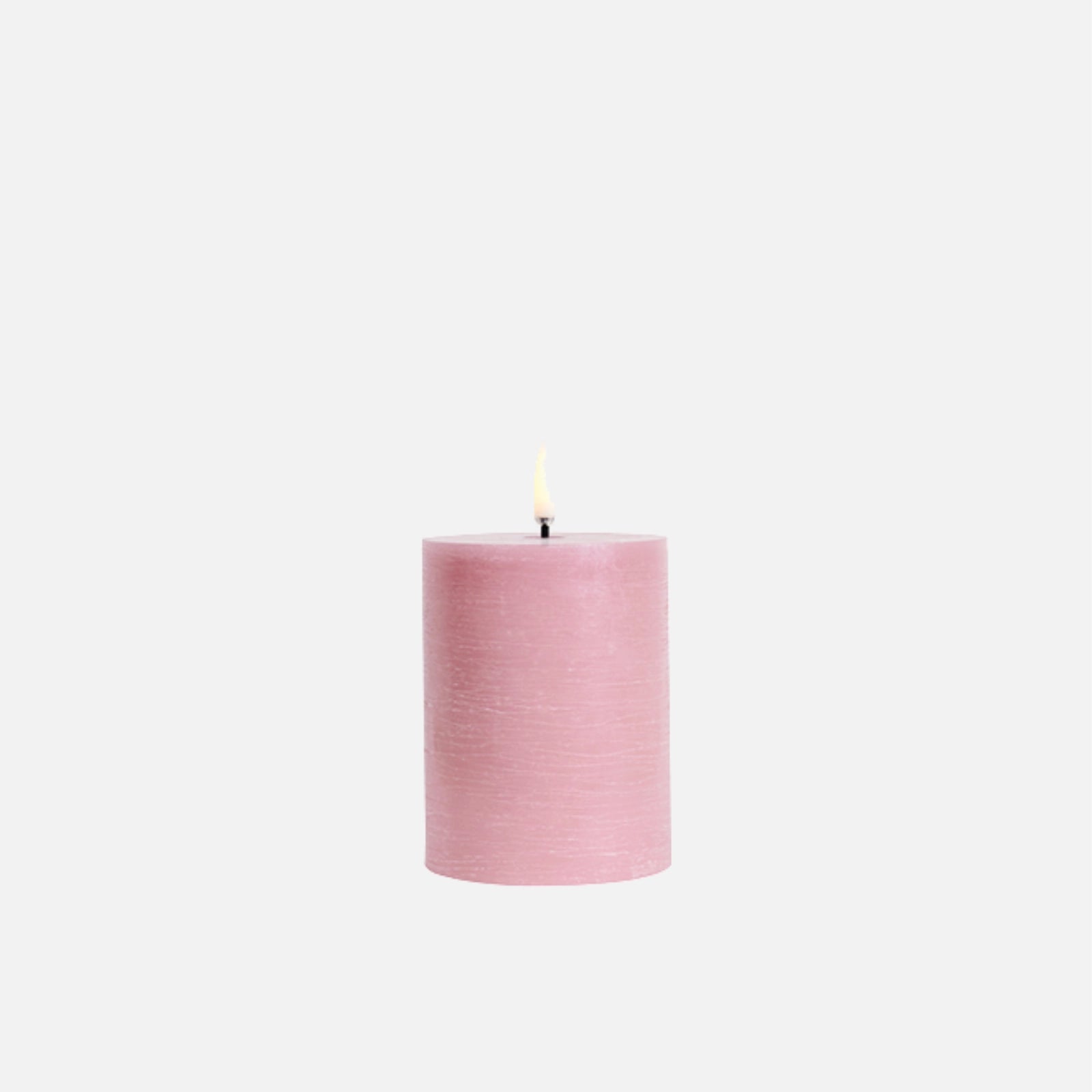 LED bloklys fra Uyuni i Dusty Rose (Ø: 7,8 cm x H: 10 cm)