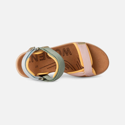 Line Lite Sandaler fra Woden - Algae Multi - Ovenfra