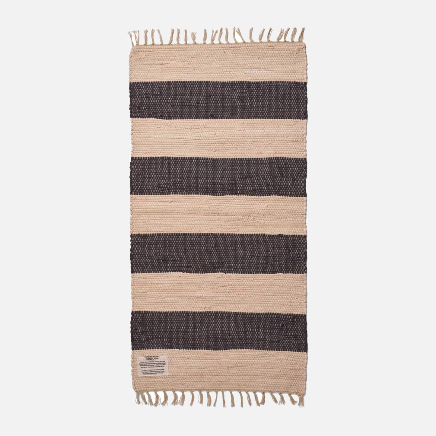 Chindi Bomuldstæppe - Grey/Beige