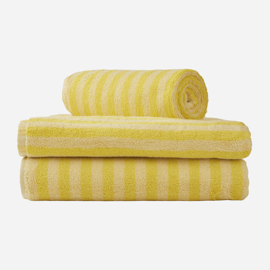 Naram ØkoTex håndklæder i prestine/neon yellow, fra 175 kr. 