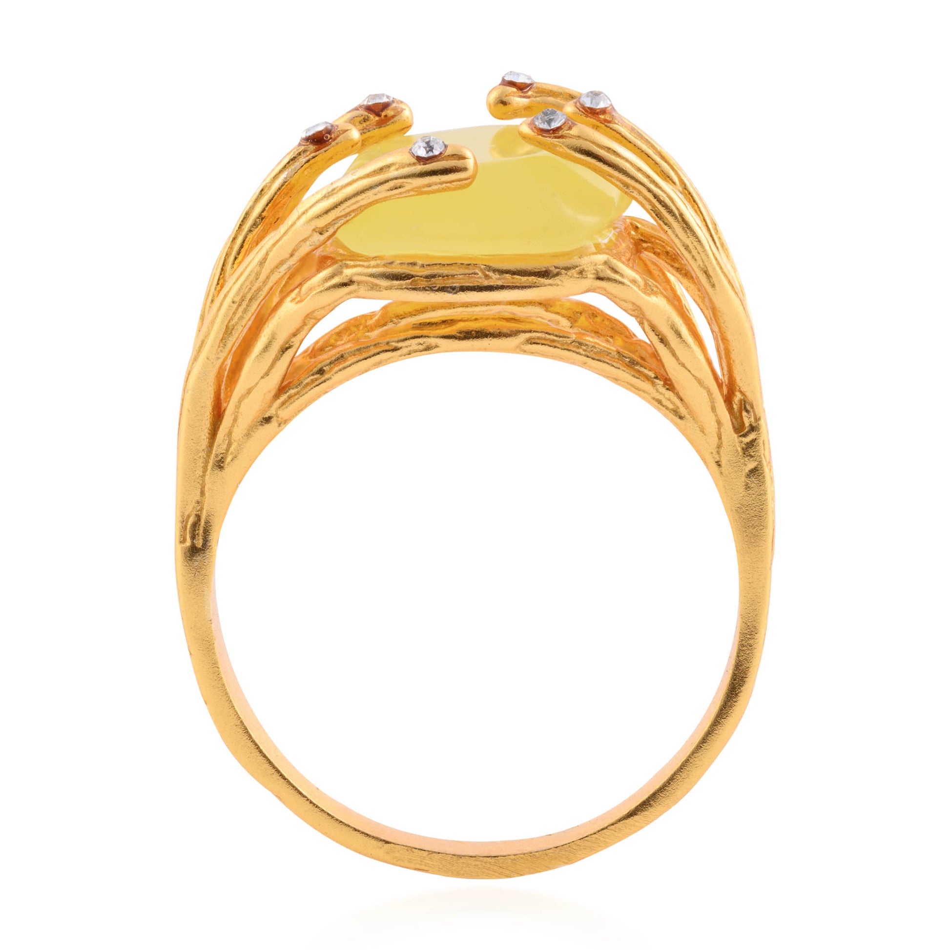Indulge Ring fra Eden Outcast med Lemon Crystal fra siden