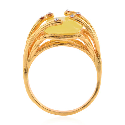 Indulge Ring fra Eden Outcast med Lemon Crystal fra siden