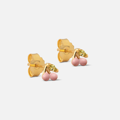 Cherry Studs fra Enamel Copenhagen i Light Pink