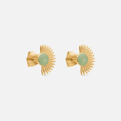 Soleil Studs fra Enamel Copenhagen i Dusty Green