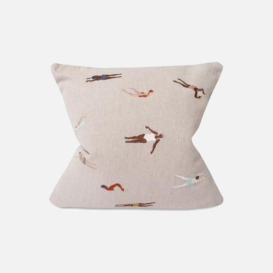 Swimmers Embroidered Cushion fra Fine Little Day