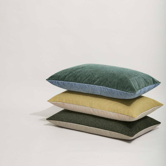 Bliss pude fra Hübsch i mørkegrøn og beige (alle farver), 449 kr.