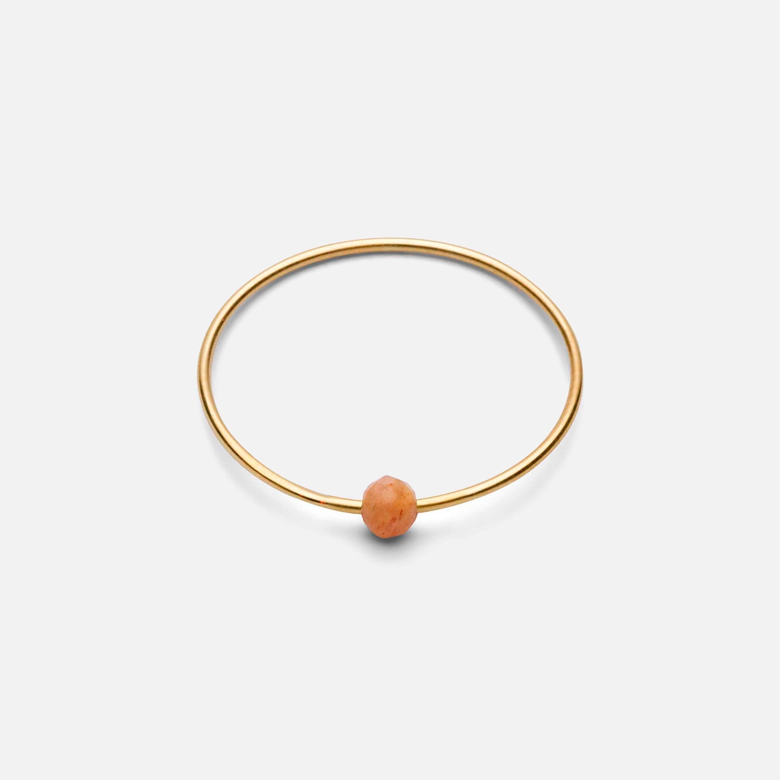 Birthstone ring fra Jukserei, juni, forgyldt sølv med månesten