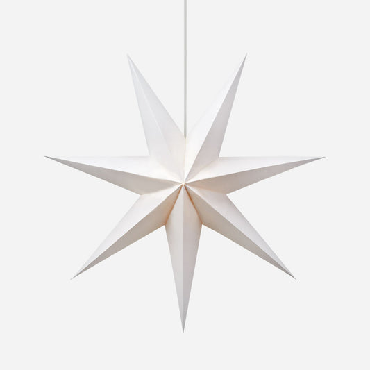 Duva Paper Star 75 cm - Julestjerne m. Lys