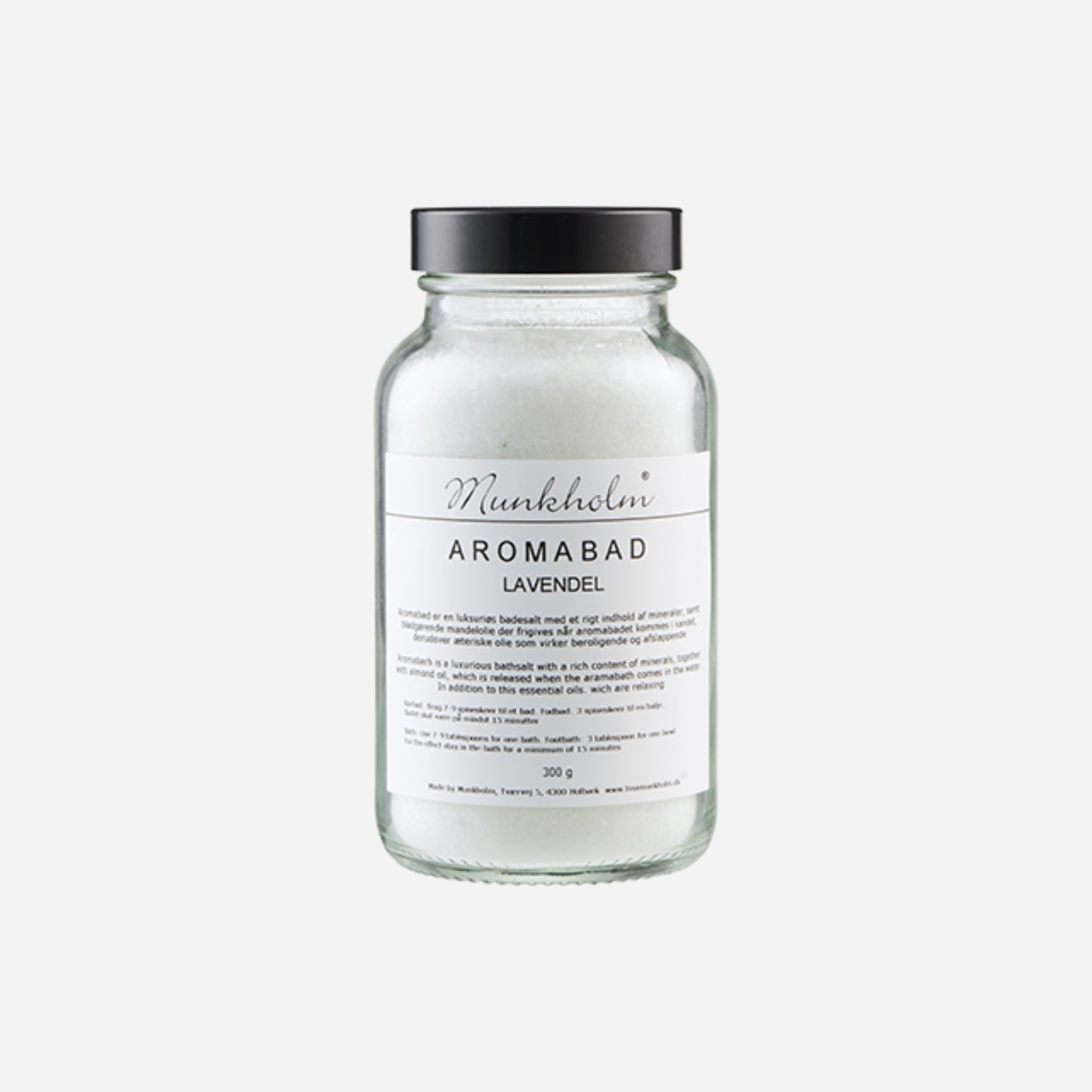  Aromabad badesalt fra Munkholm med Lavendel, 300 g.