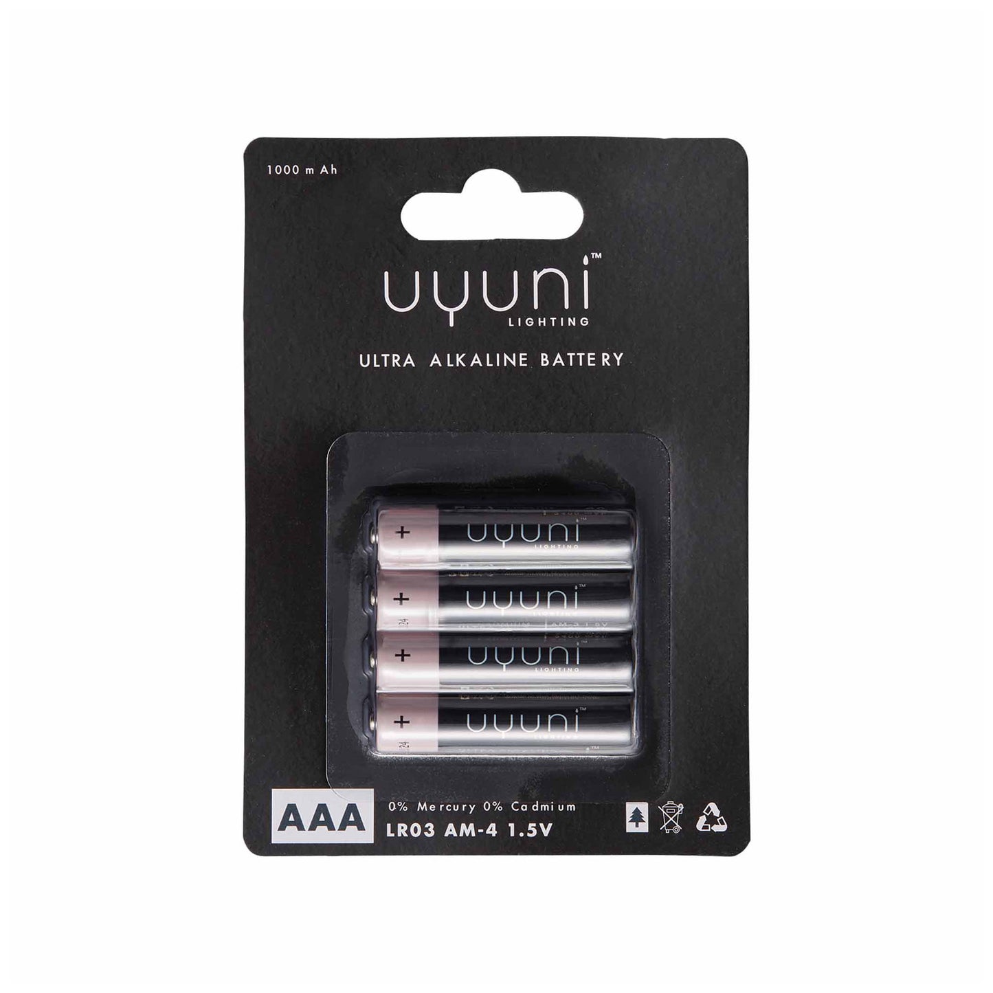AAA batterier til Uyuni lys, 25 kr.