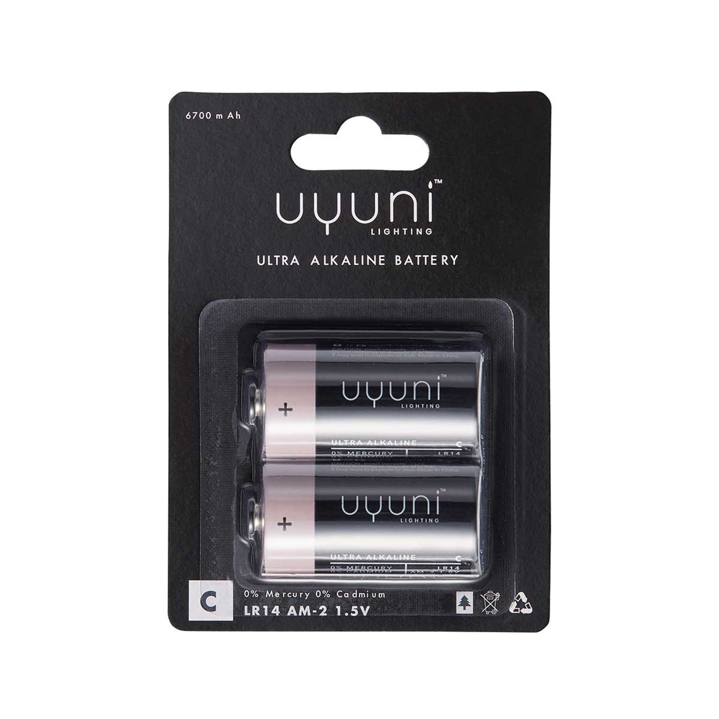 C batterier til Uyuni bloklys, 25 kr.